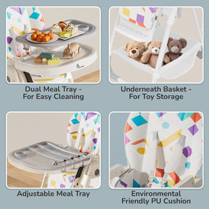 R For Rabbit Marshmallow High Chair Abstract - White - Baby High Chair