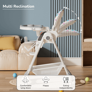 R For Rabbit Marshmallow High Chair Abstract - White - Baby High Chair