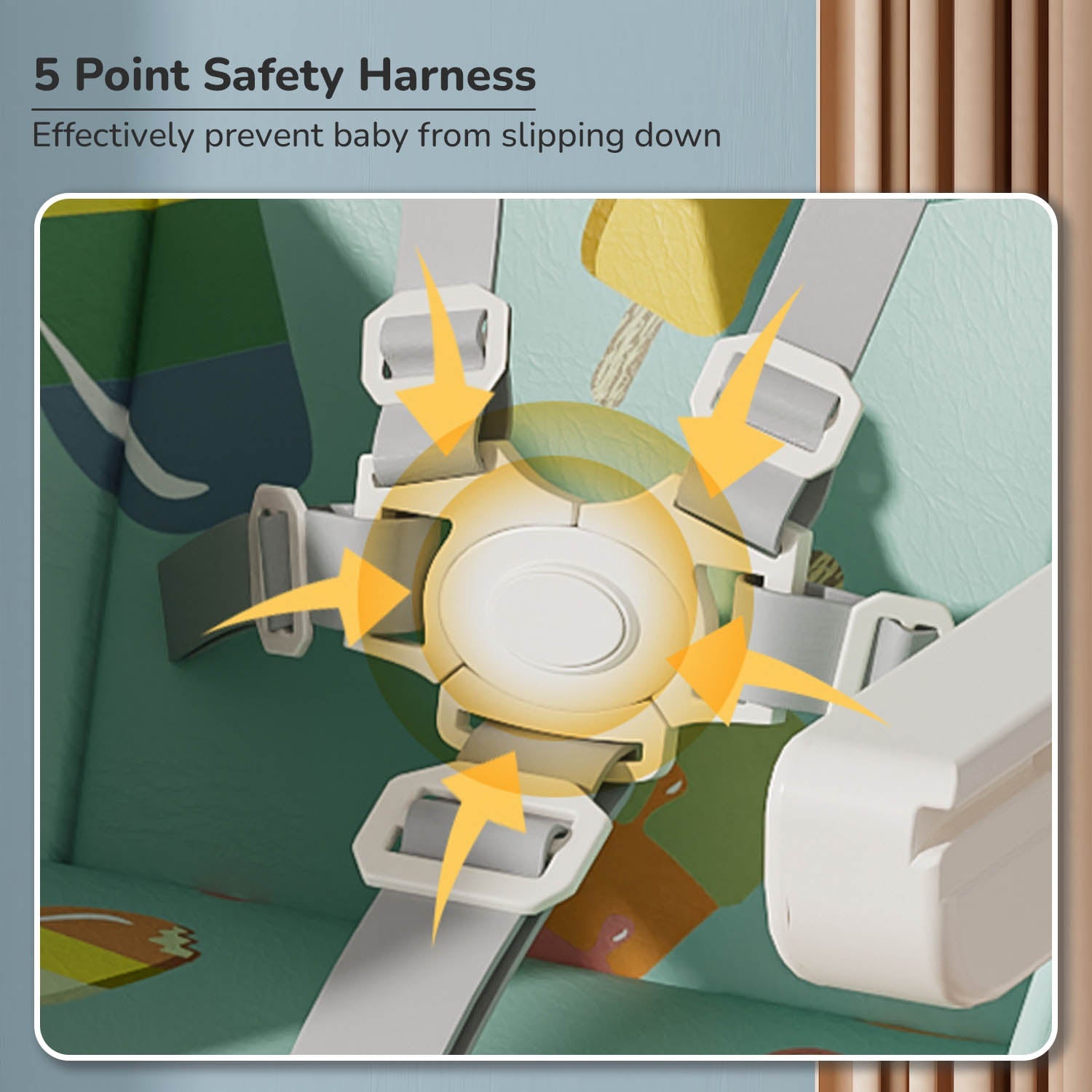 R for Rabbit Marshmallow High Chair - Candy Blue - Baby High Chair