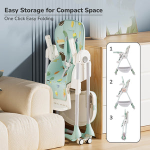 R for Rabbit Marshmallow High Chair - Candy Blue - Baby High Chair