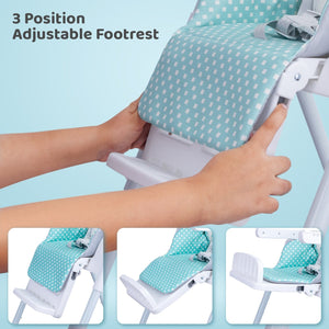 R for Rabbit Marshmallow Lite High Chair - Blue - HCMMLB2