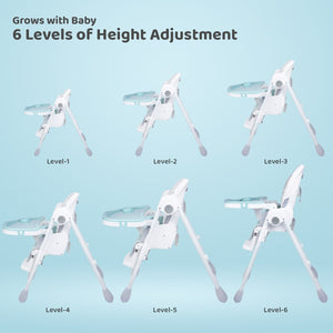 R for Rabbit Marshmallow Lite High Chair - Blue - HCMMLB2