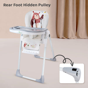 R for Rabbit Marshmallow Lite High Chair - Grey - HCMMLG2