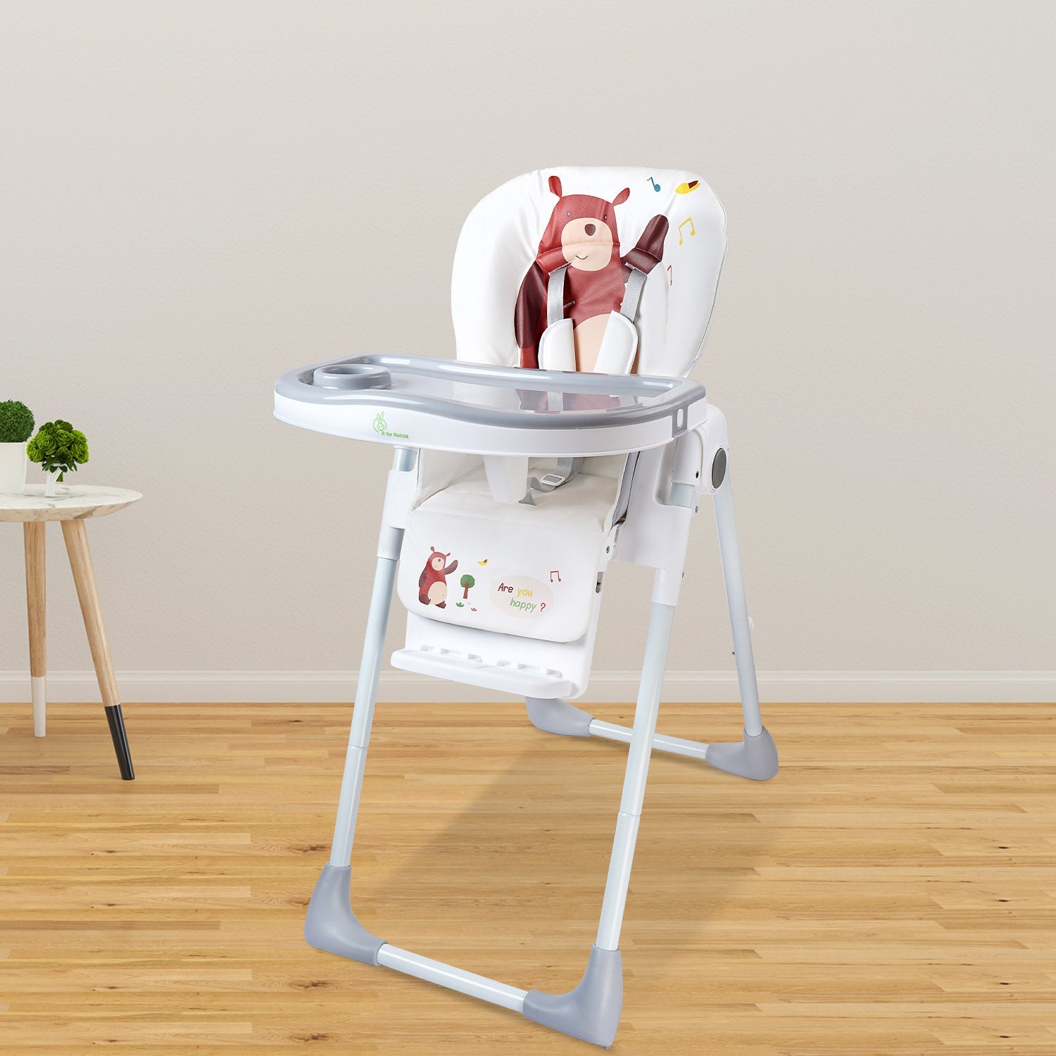 R for Rabbit Marshmallow Lite High Chair - Grey - HCMMLG2