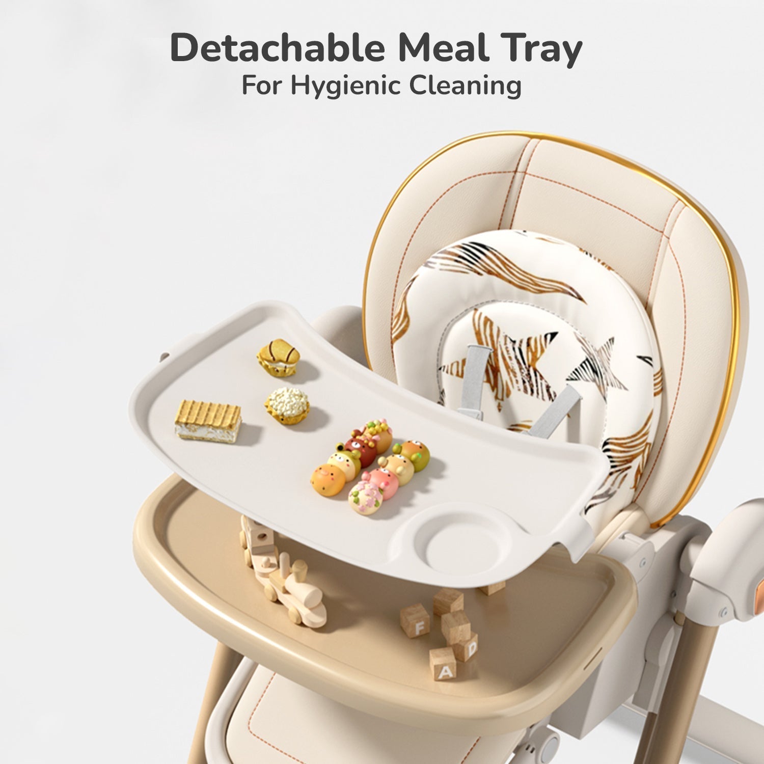 R for Rabbit Marshmallow Smart High Chair - Abstract Beige - HCMMSAB4
