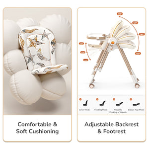 R for Rabbit Marshmallow Smart High Chair - Abstract Beige - HCMMSAB4