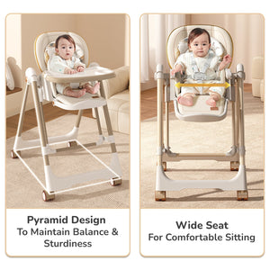 R for Rabbit Marshmallow Smart High Chair - Abstract Beige - HCMMSAB4