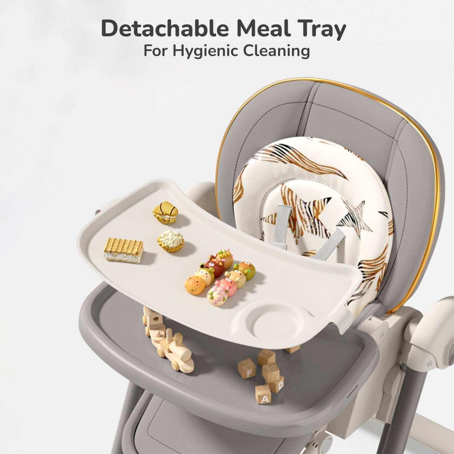 R for Rabbit Marshmallow Smart High Chair - Abstract Grey - HCMMSAG4
