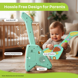 R for Rabbit Orapple Funtunes Musical Guitar Toy (12+ Months) - Musical Toys