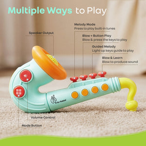 R for Rabbit Orapple Funtunes Musical Saxophone – BIS Certified - Musical Toys