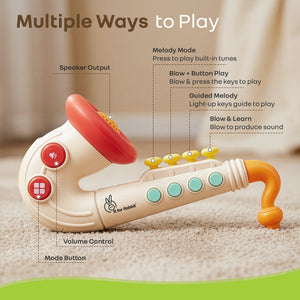R for Rabbit Orapple Funtunes Saxophone Musical Toy (12+ Months) - Musical Toys