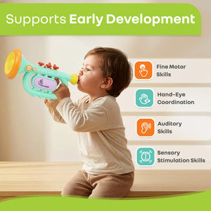 R for Rabbit Orapple Funtunes Trumpet Musical Toy (BIS Certified) - Musical Toys