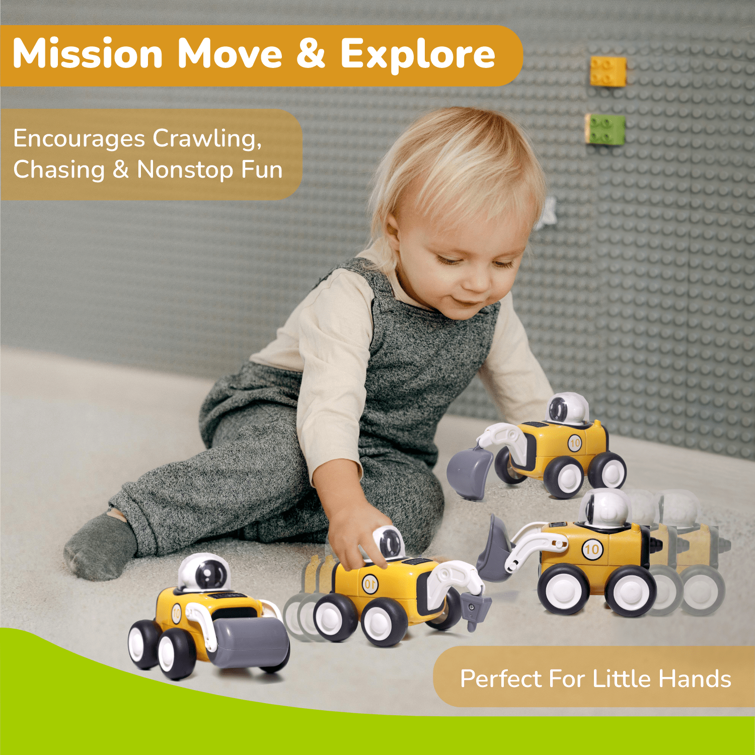 R for Rabbit Orapple Rover - 28 X 9 X 23.5 cm  Toy Vehicle with Action Figure