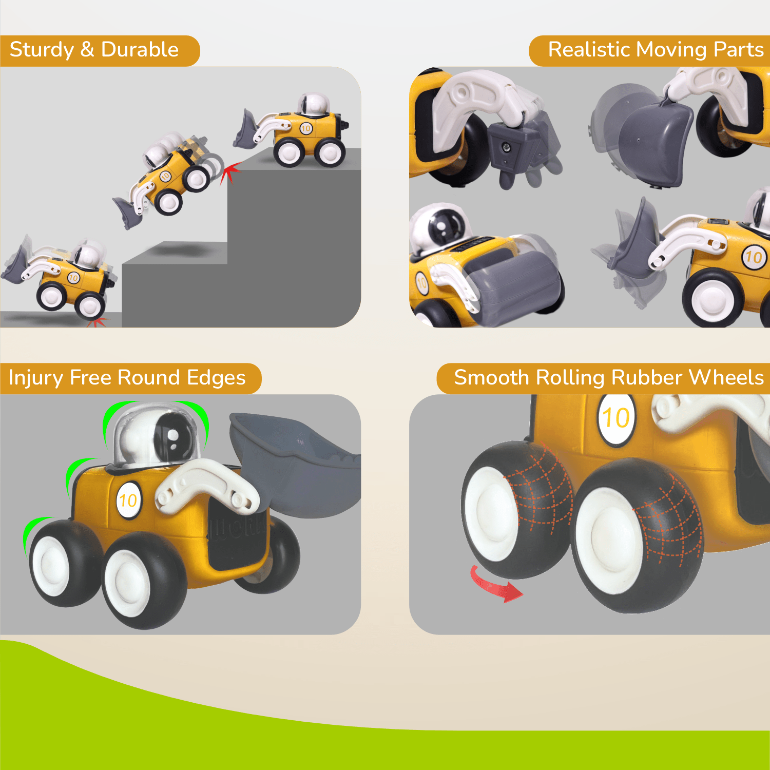 R for Rabbit Orapple Rover - 28 X 9 X 23.5 cm  Toy Vehicle with Action Figure