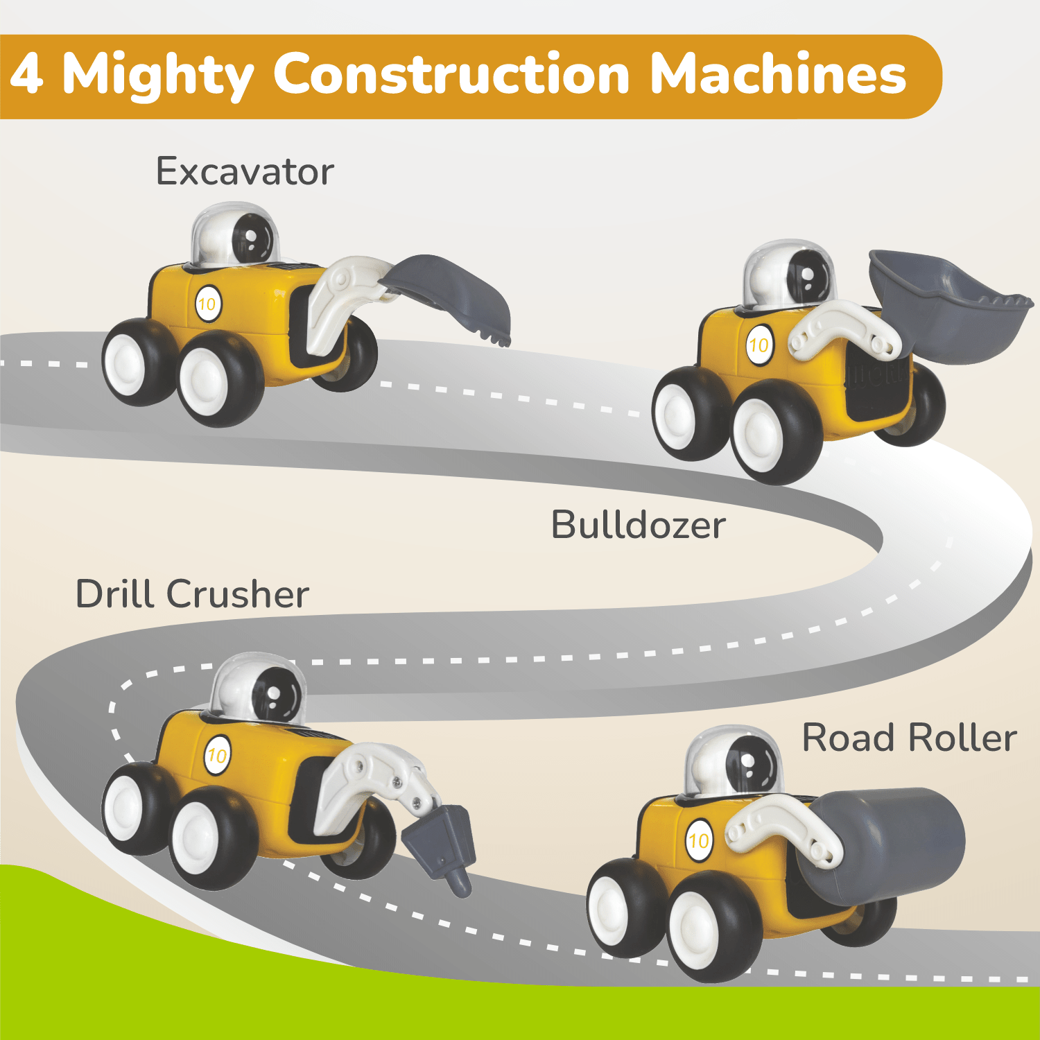 R for Rabbit Orapple Rover - 28 X 9 X 23.5 cm  Toy Vehicle with Action Figure