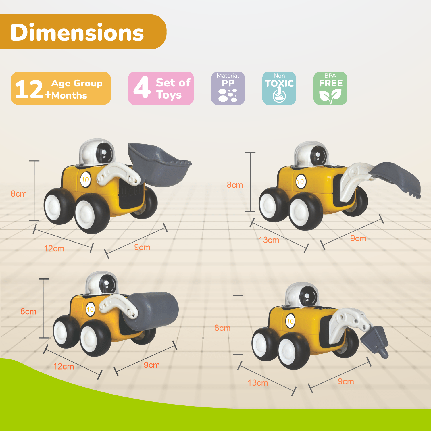 R for Rabbit Orapple Rover - 28 X 9 X 23.5 cm  Toy Vehicle with Action Figure