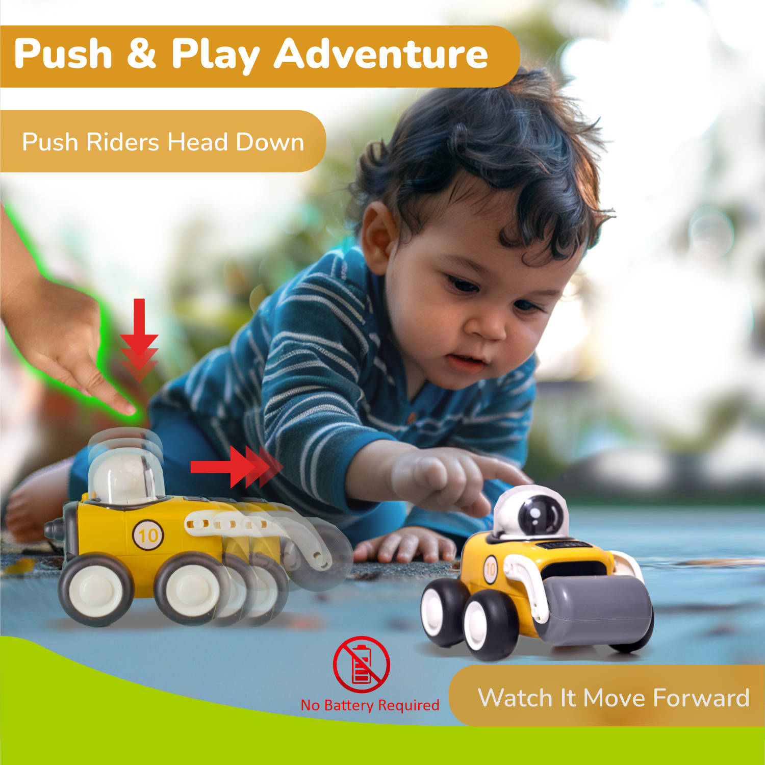 R for Rabbit Orapple Rover - 28 X 9 X 23.5 cm  Toy Vehicle with Action Figure