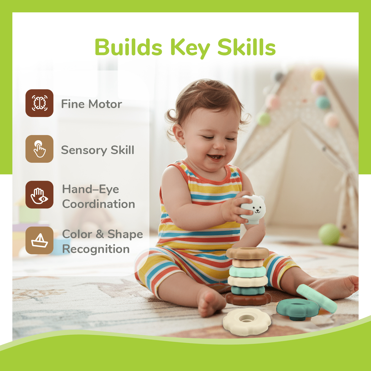 R for Rabbit Orapple Teddy Stacker - Stacker