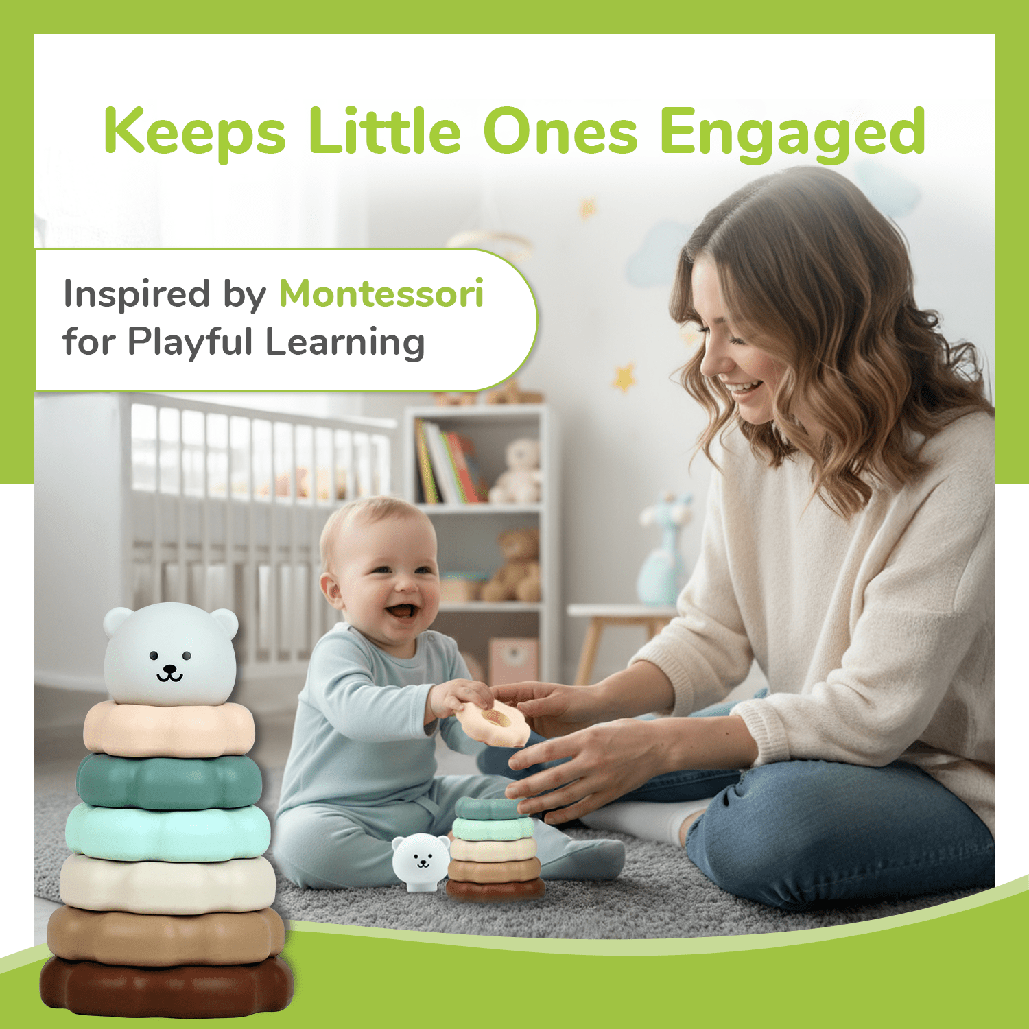 R for Rabbit Orapple Teddy Stacker - Stacker