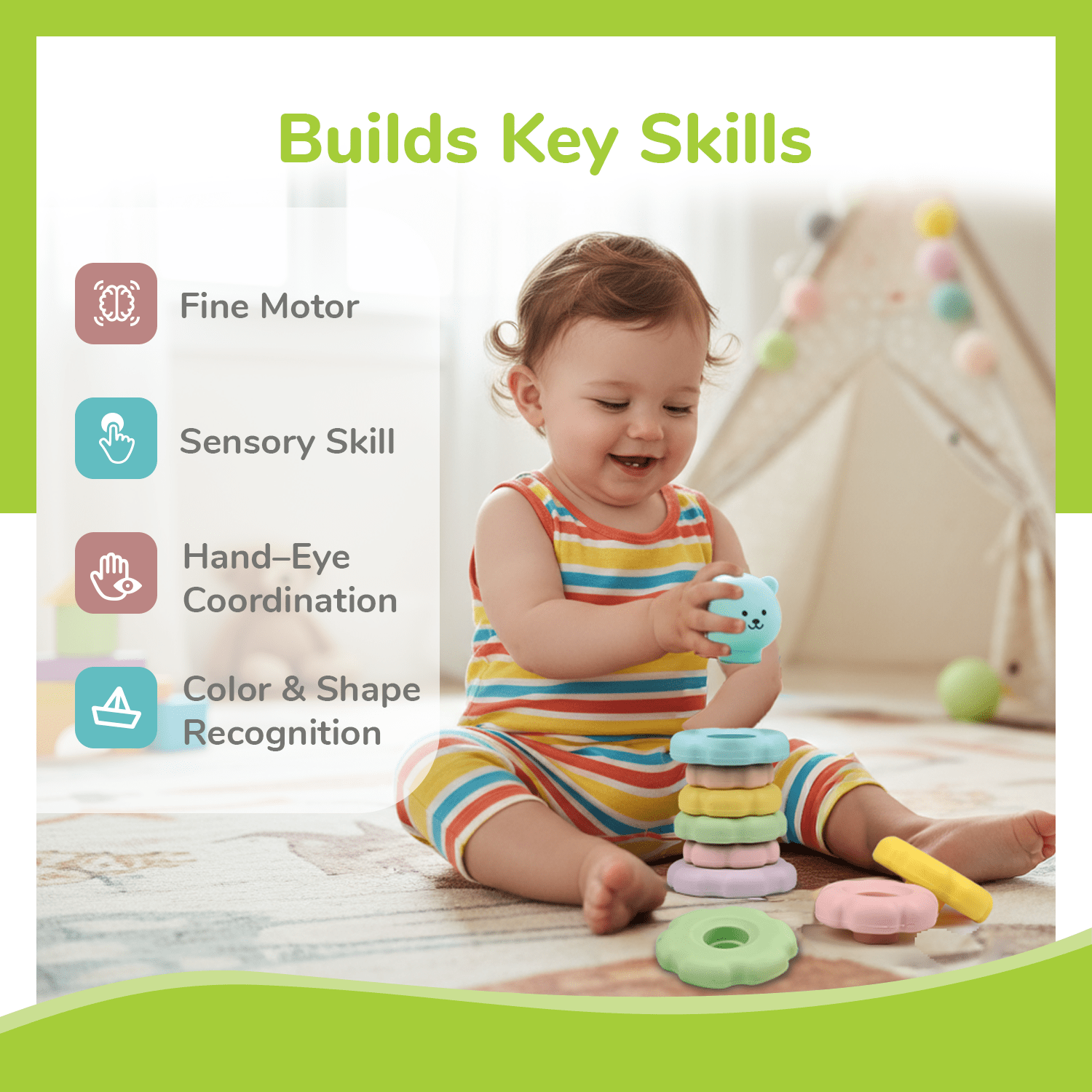 R for Rabbit Orapple Teddy Stacker - Stacker