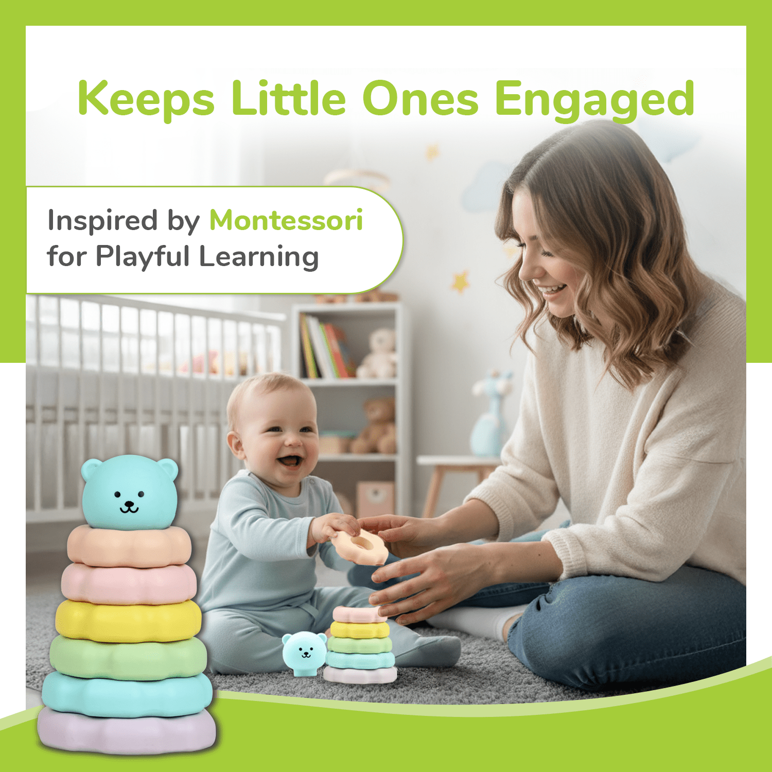 R for Rabbit Orapple Teddy Stacker - Stacker