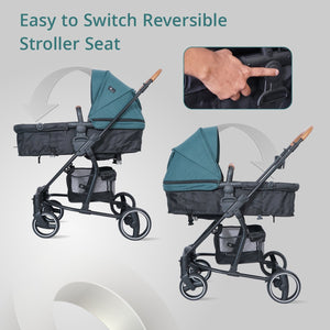 R for Rabbit Paradise Stroller - Bottle Green - Baby Stroller & Prams