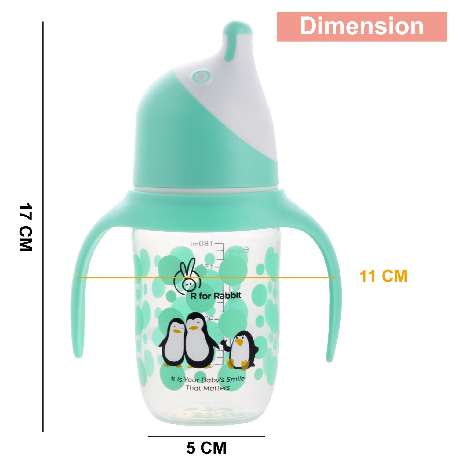 R for Rabbit Penguin - Green - Sippers