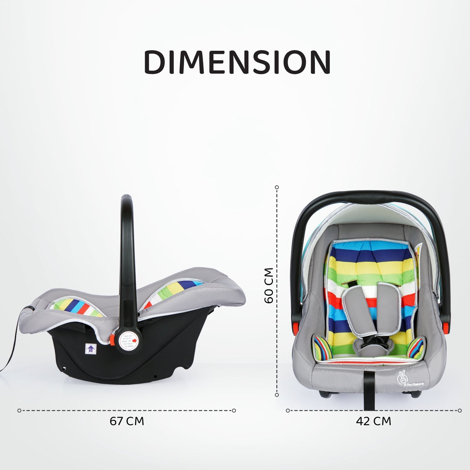 R for Rabbit Picaboo Baby Car Seats Rainbow - ICPBRB1