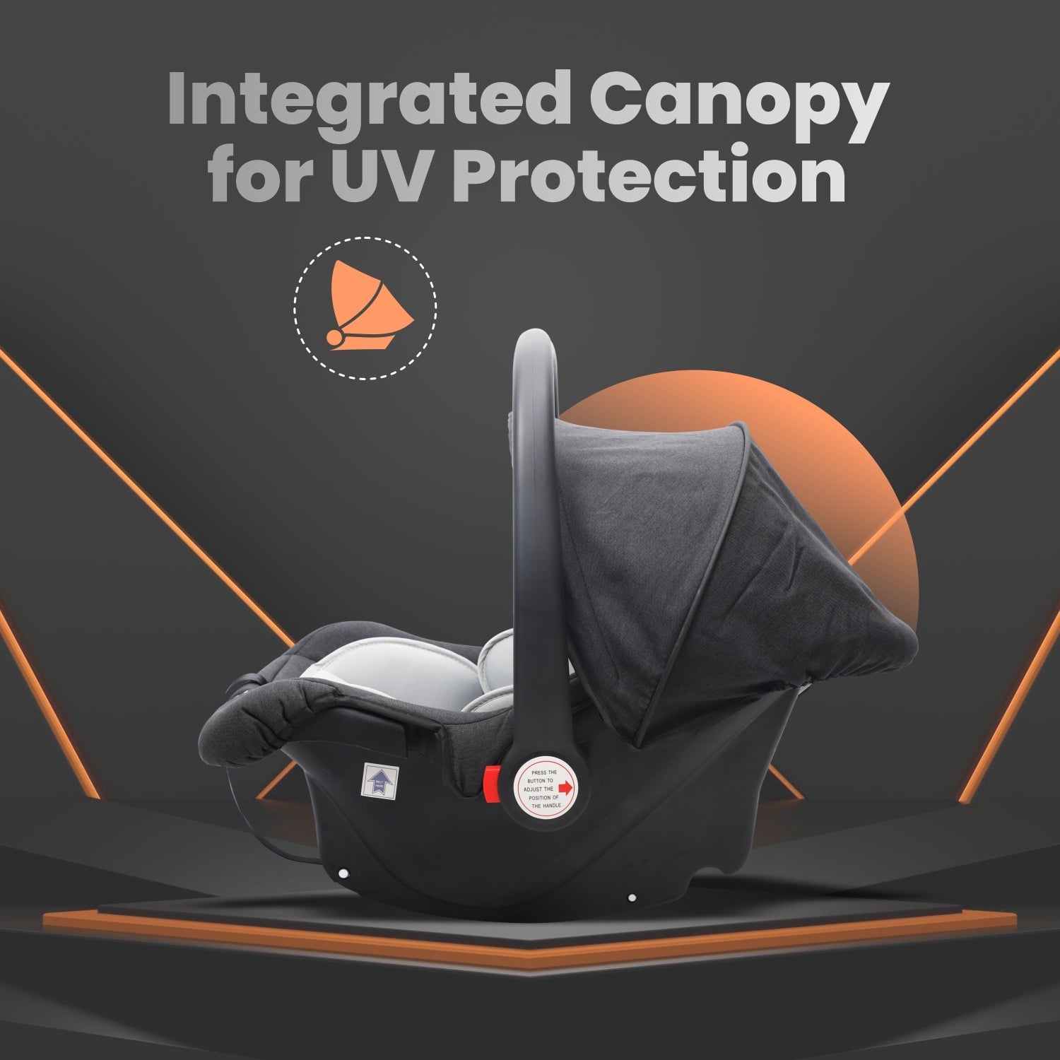 R for Rabbit Picaboo Grand 4 In 1 Multi Purpose Baby Car Seat - Black Grey - ICPBBG2