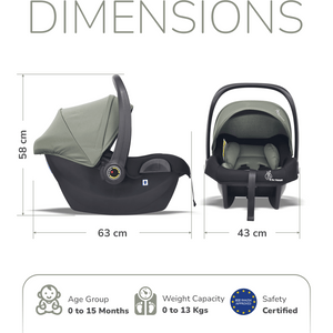 R for Rabbit Picaboo NXG Car Seat Green Black Baby Gear - Car Seat