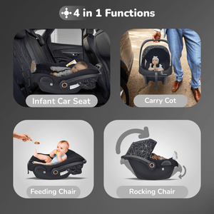 R for Rabbit Picaboo NXG Car Seat Silver Black Baby Gear - Baby Car Safety Seat