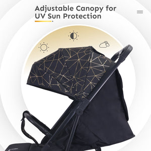 R for Rabbit Pocket Air Stroller - Black - Baby Stroller & Prams