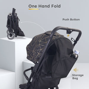 R for Rabbit Pocket Air Stroller - Black - Baby Stroller & Prams