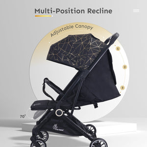 R for Rabbit Pocket Air Stroller - Black - Baby Stroller & Prams