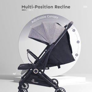 R for Rabbit Pocket Air Stroller - Grey - Baby Stroller & Prams