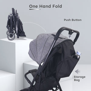 R for Rabbit Pocket Air Stroller - Grey - Baby Stroller & Prams