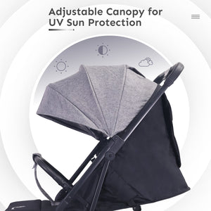 R for Rabbit Pocket Air Stroller - Grey - Baby Stroller & Prams