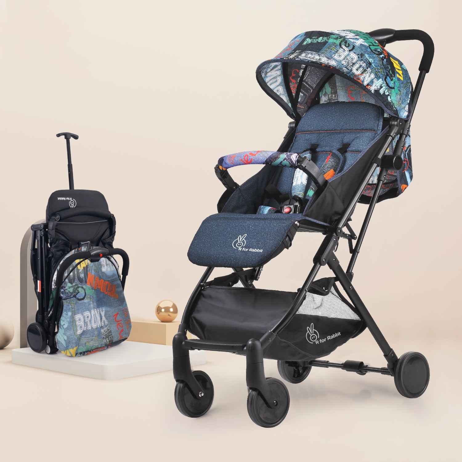 R for Rabbit Pocket Stroller Lite Baby Stroller - Grey - Baby Stroller & Prams