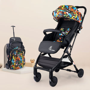 R for Rabbit Pocket Stroller Lite - Black Multi - Baby Stroller & Prams