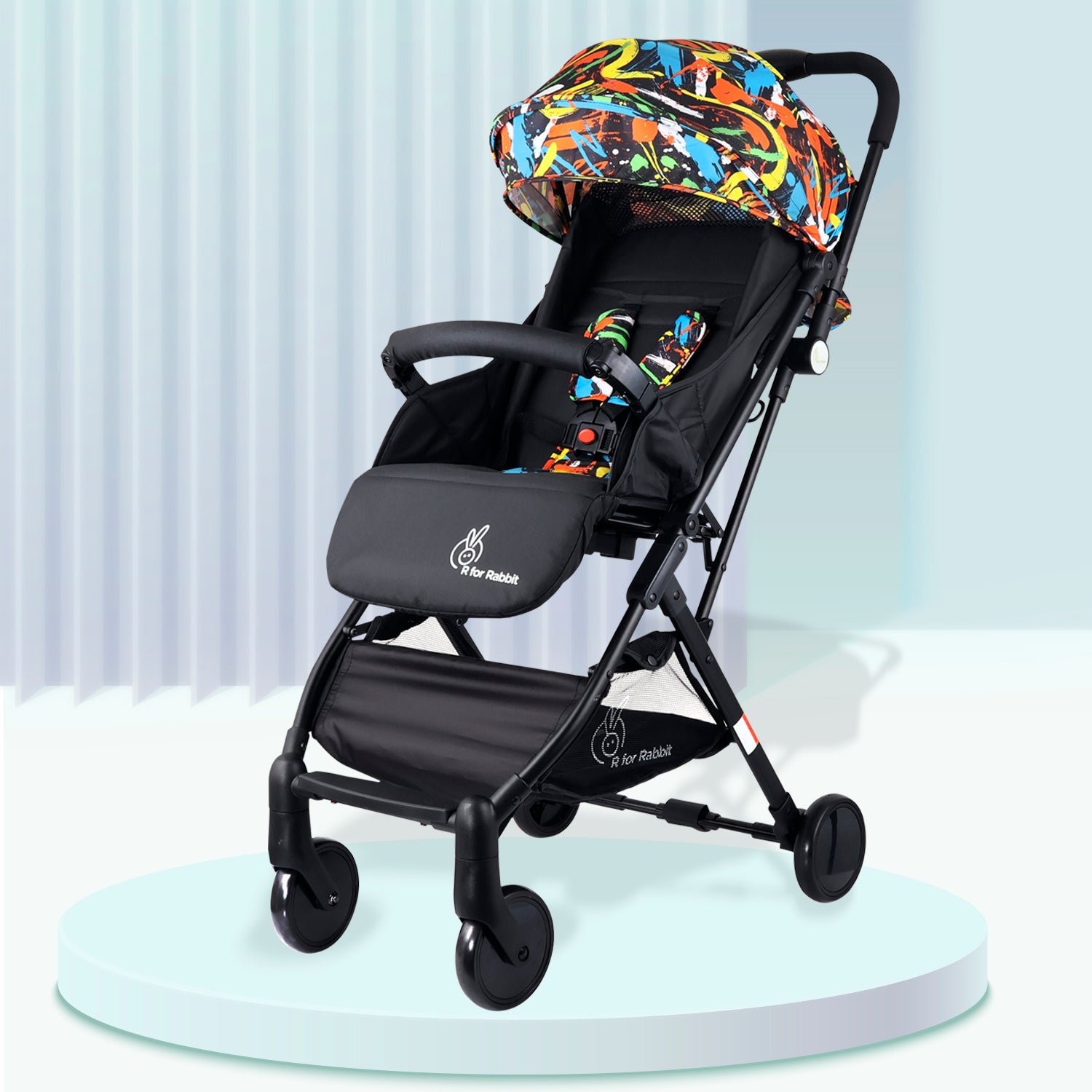 R for Rabbit Pocket Stroller Lite - Black Multi - Baby Stroller & Prams
