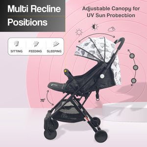 R for Rabbit Pocket Stroller Lite - Black White - Baby Stroller & Prams