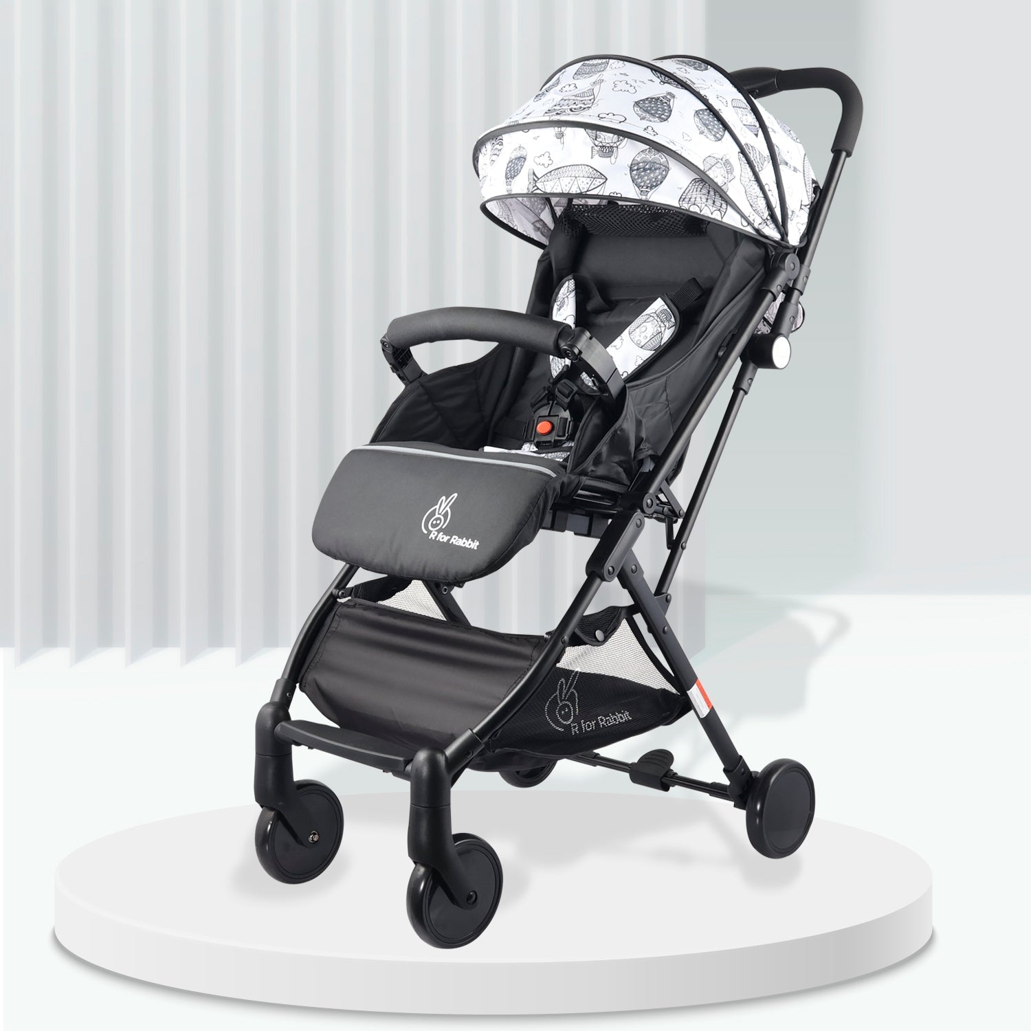R for Rabbit Pocket Stroller Lite - Black White - Baby Stroller & Prams
