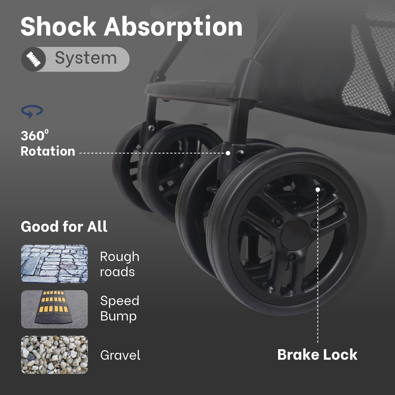 R for Rabbit Poppins Joy Stroller Blue Grey Baby Gear - Baby Stroller & Prams