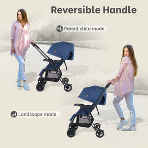 R for Rabbit Poppins Joy Stroller Blue Grey Baby Gear - Baby Stroller & Prams