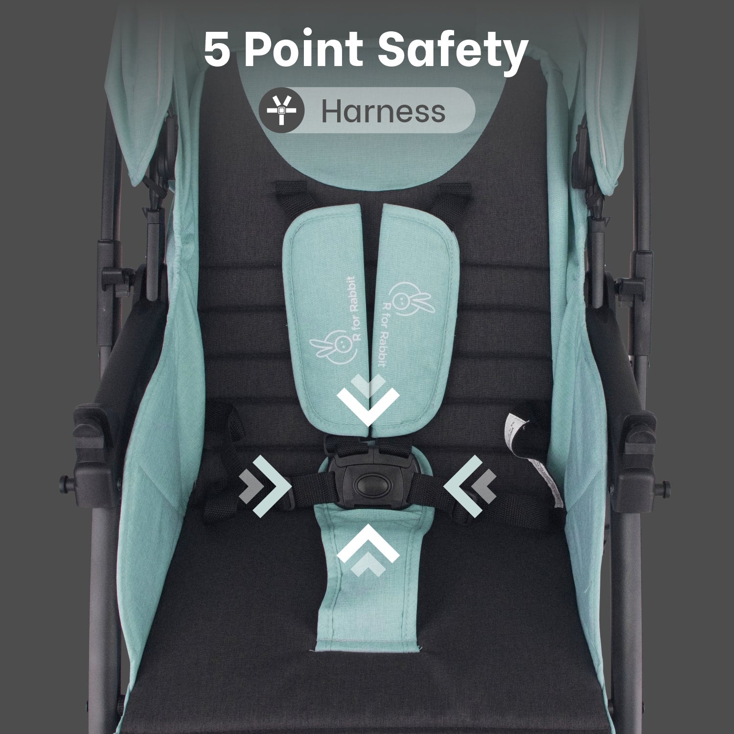 R for Rabbit Poppins Joy Stroller Green Black Baby Gear - Baby Stroller & Prams