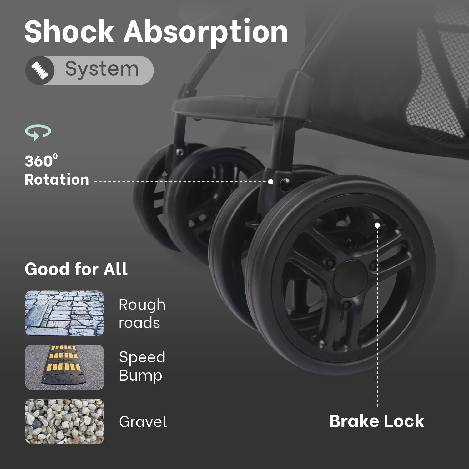 R for Rabbit Poppins Joy Stroller Green Black Baby Gear - Baby Stroller & Prams