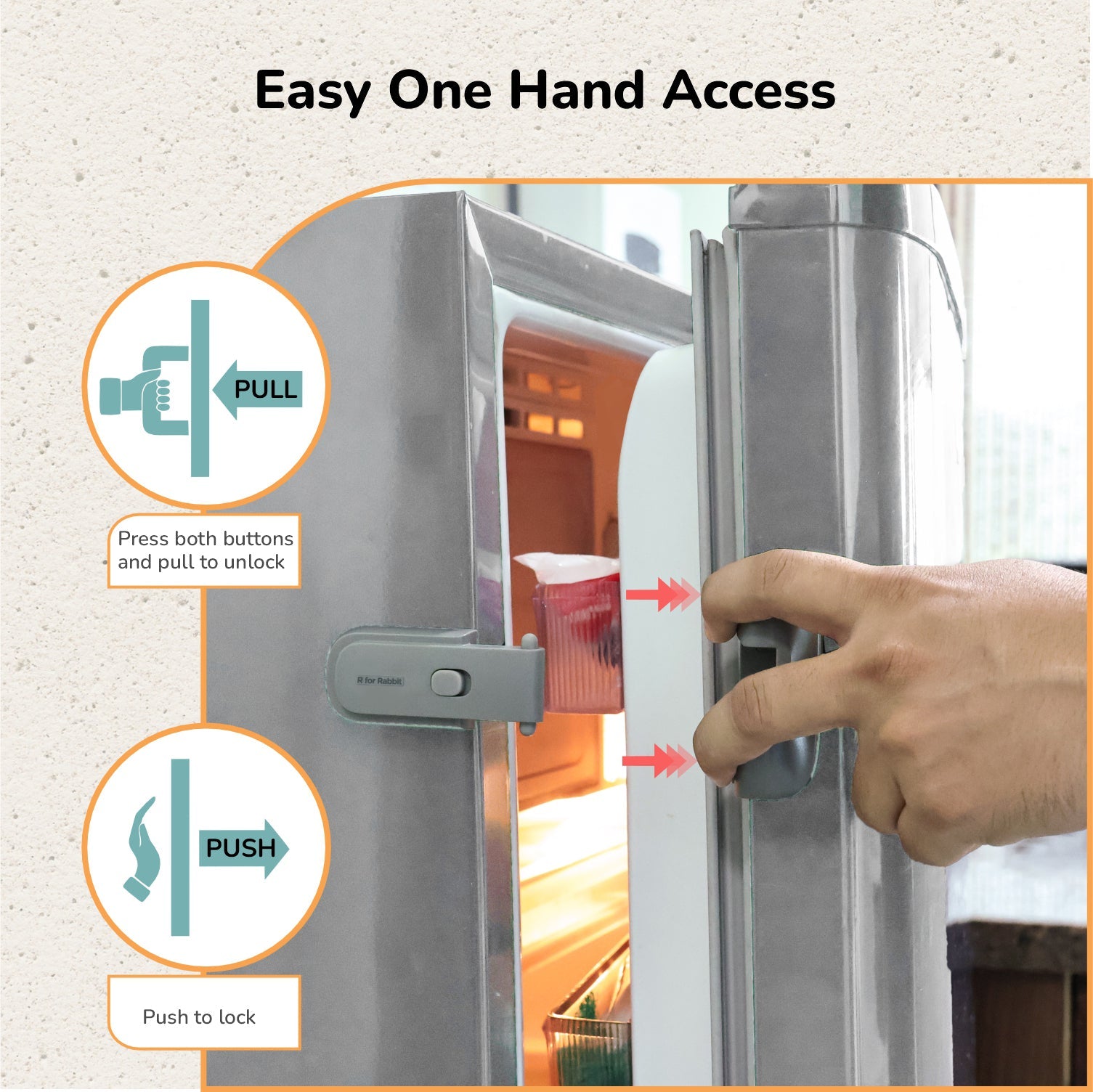 R For Rabbit Protector Plus Fridge Locker - Grey - SYPPFLG2