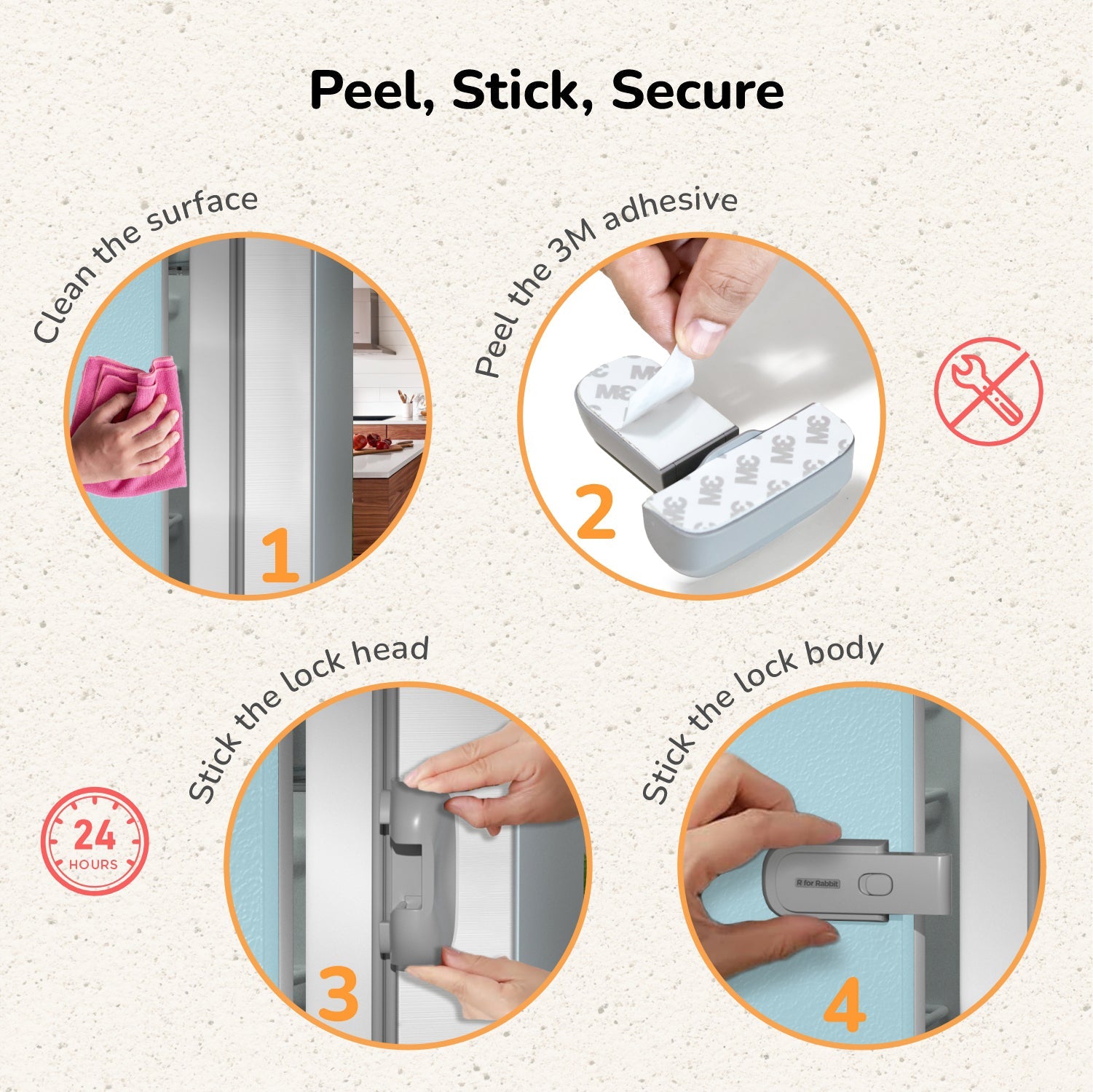 R For Rabbit Protector Plus Fridge Locker - Grey - SYPPFLG2