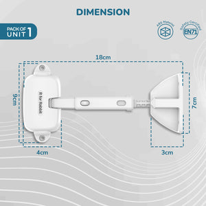 R For Rabbit Protector Plus Window Locker - 12 X 30 cm Baby Safety