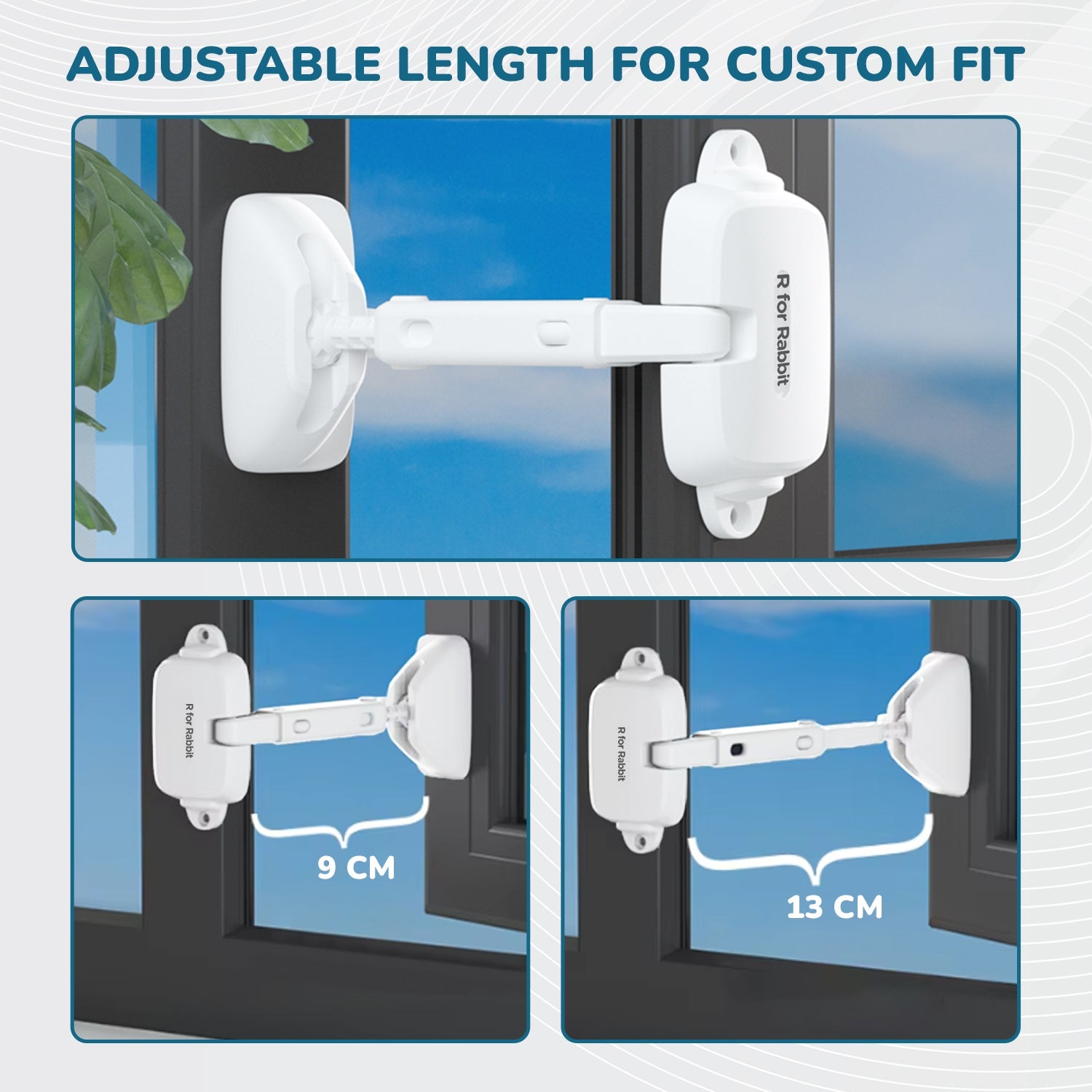 R For Rabbit Protector Plus Window Locker - 12 X 30 cm Baby Safety